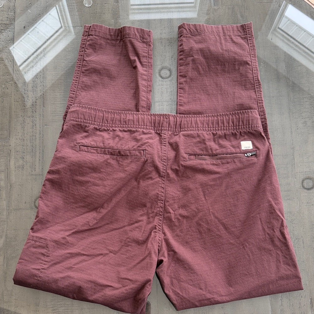 Vuori Women’s Rip Stop Pants in Burgundy. Size M. Organic Cotton. Drawstring - Picture 6 of 6